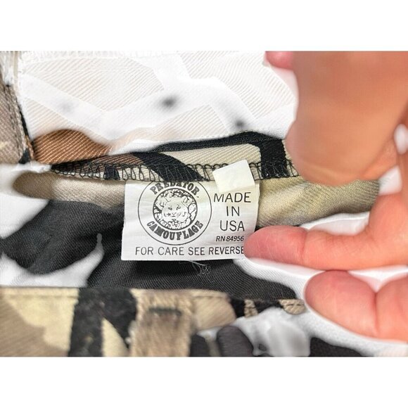 Vtg Camo Cargos Pants Mens Small Rare Predator USA Made Streetwear 28x31 - Picture 8 of 15